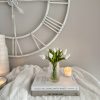Textured glass vase with faux tulips - Image 2