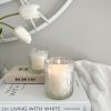 Small chevron glass scented candle - Image 3