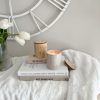 Large lidded candle jar - Linen & wool - Image 3