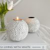 Decorative wooden ball tealight holder