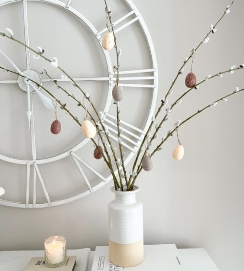 Set of 8 decorative hanging eggs