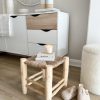 Rustic woven palm leaf stool - Image 4