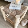 Rustic woven palm leaf stool - Image 2