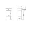 Loft tall bedside table - White - Image 4