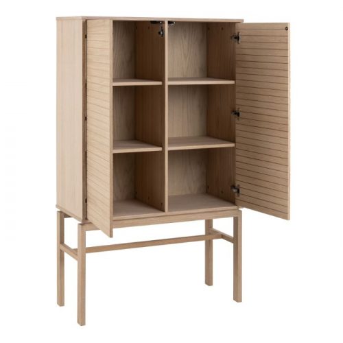 Linley Cabinet with 2 Doors and 4 Shelves in White Oak - Image 3
