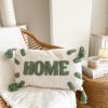 Loop embroidered 'Home' cushion - Image 2