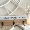 'Our happy place' wall hooks - Image 2