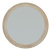 Washed Wood Round Framed Large Mirror