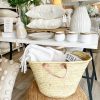 Large double handled hand woven basket - Image 2