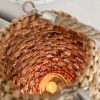 Woven lantern with glass votive and rope handle - Image 4