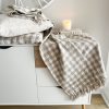 Natural soft tone gingham throw/blanket - Image 2