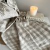 Natural soft tone gingham throw/blanket - Image 3