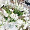 Long large stem of faux ivory sweetpeas - Image 5