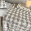 Natural soft tone gingham throw/blanket - Image 4
