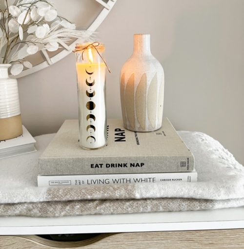 Tall moon phase 'ritual' candle - Image 2