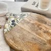 Mango wood and enamel 'Olive branch' serving board - Image 3