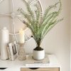 Large white wash potted faux fern