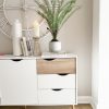 Large white wash potted faux fern - Image 2