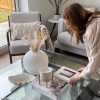 Stunning large statement white matt ceramic vase - Image 3