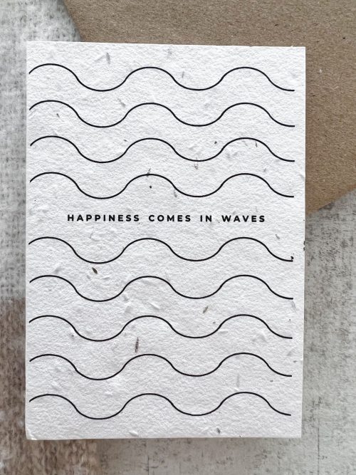 Meadow seed greeting card - Happiness comes in waves
