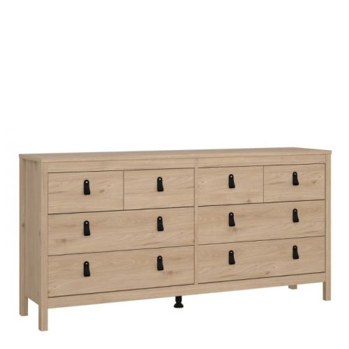 Loft Double Dresser 4+4 Drawers in Jackson Hickory Oak