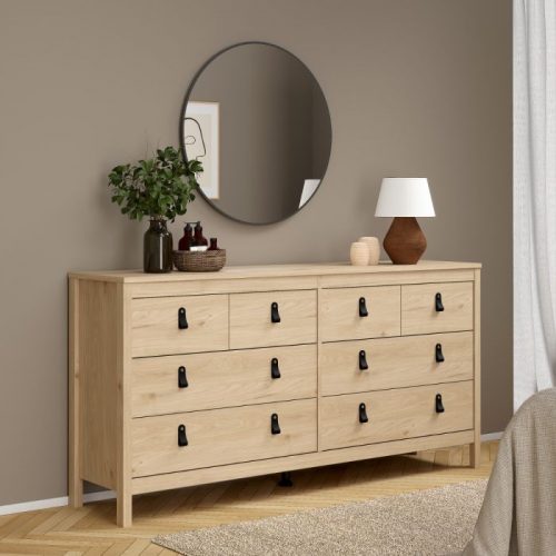 Loft Double Dresser 4+4 Drawers in Jackson Hickory Oak - Image 2