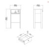 Loft Bedside Table with 1 Drawers in Jackson Hickory Oak - Image 3