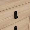 Loft Bedside Table 3 Drawers in Jackson Hickory Oak - Image 3