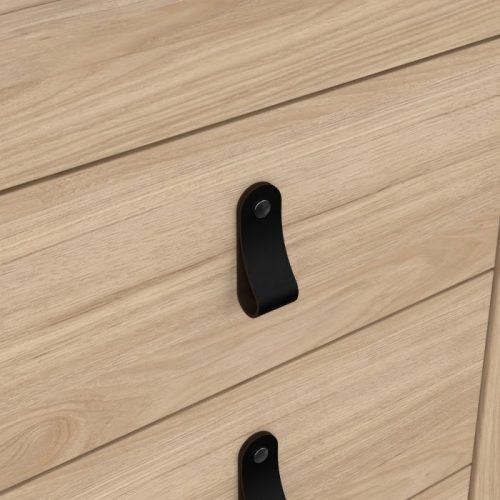 Loft Bedside Table 3 Drawers in Jackson Hickory Oak - Image 3