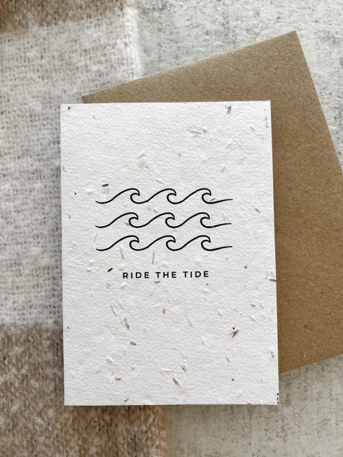 Meadow seed greeting card - Ride the tide