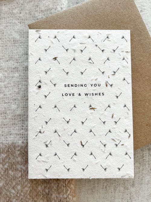 Meadow seed greeting card - Sending you love & wishes
