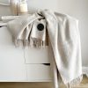 Softest 'cashmere' style natural throw with tassels