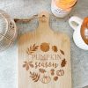 Wooden pumpkin season decorative serving board