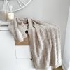 Chunky knit 'circle' natural blanket/throw