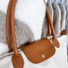 Classic tote bag with leather handles - Cream - Image 2