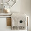 Softest 'cashmere' style natural throw with tassels - Image 4