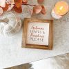 Adorable small Autum leaves wooden framed plaque - Image 2