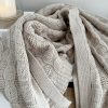 Chunky knit 'circle' natural blanket/throw - Image 3