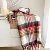 Beautiful warming tone tartan throw/blanket