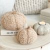 Small softest taupe boucle pumpkin - Image 5