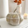 Beautiful ceramic light up 'house' pumpkin