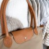 Classic tote bag with leather handles - Taupe - Image 2