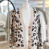 Chunky knit leopard print cardigan - Image 4