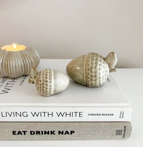 Ceramic decorative acorns - 2 Sizes