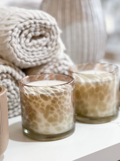 Large glass luxury cashmere scented candle