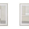 Pair of Contempo Alpha & Beta Framed Painting On Canvas