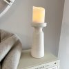Two tone speckled finish chunky pillar candle holder - Image 2