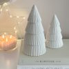 Large white ribbed ceramic tree
