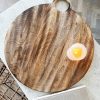 Very large oversized ring handle round wooden board - Image 3