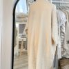 Soft touch long pocket cardigan in cream - Image 3